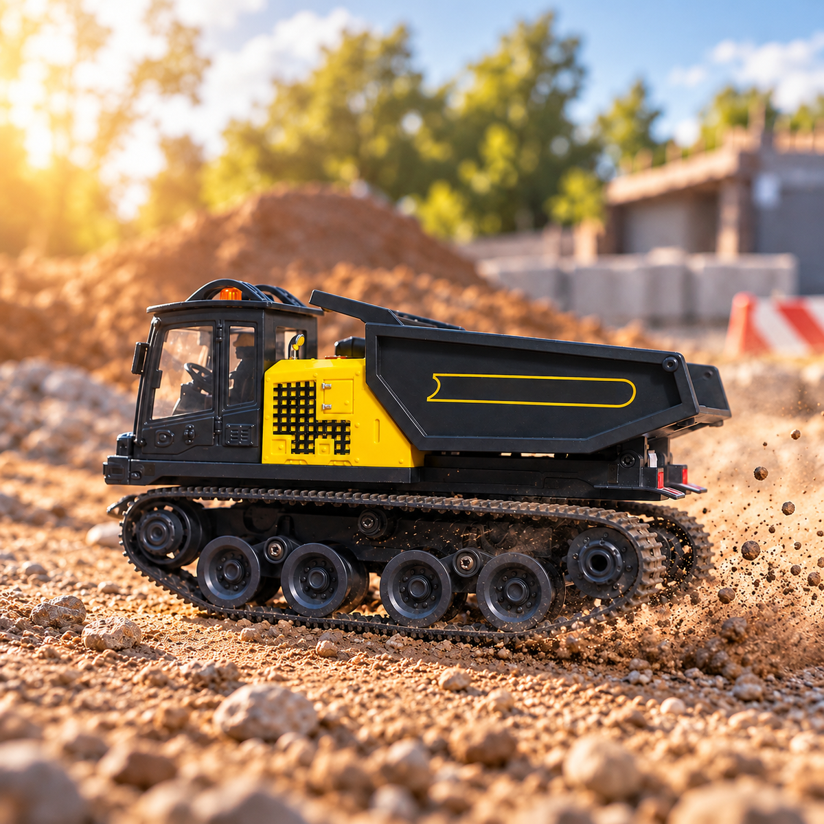 Zoblex™ T14R 1:50 RTR Tracked RC Dump Truck with Lights & Sound