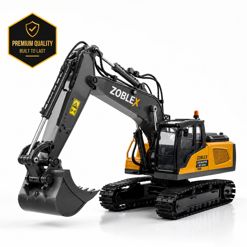 Zoblex™ BuildMaster RC Excavator – 11-Channel Construction Machine